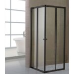 1 x cabine de douche en cristal transp. 6 mm 80x120 noir
