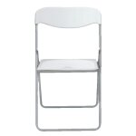 1 x chaise pliante poker blanche