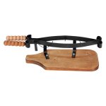 1 x charniere porte - jambon avec socle en bois