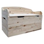 1 x coffre avec dossier 100 x 40 xh 60 cm - bois clair
