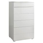 1 x commode a tiroirs ligne privilege cm. 44 x 108 x h. 85 - laque blanc (4 tiroirs)
