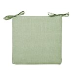 1 x coussin de chaise d'�t� en coton lin vert clair - 40 x 40 x 4 cm - aspect lin uni - r�sistant aux ...