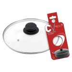 1 x couvercle en verre ligne noire  cm. 20