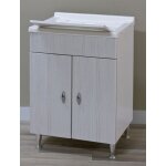 1 x evier antonella 60x50 cm avec siphon blanc