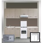 1 x evier inox 1 cuvette droite + vidange gauche 80