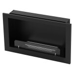 1 x insert de cheminee bio facade kw 4, 11 - couleur noir
