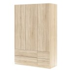 1 x kit armoire 3 portes + 4 tiroirs 135x52x200h 1 x kit armoire 3 portes + 4 tiroirs 135x52x200h