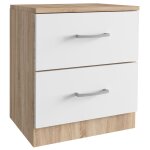 1 x kit de chevet 2 tiroirs 45x34xh47 cm chene