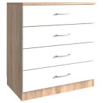 1 x kit commode 4 tiroirs 70x40xh72 cm chene