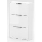 1 x kit etagere a chaussures 3 volets 65x25x100 laque