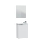 1 x kit meubles de salle de bains 1 porte 40 susp. evier blanc