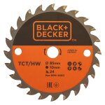1 x lame tct pour mini scie circulaire a7525 - xj 85 mm trou 10 mm - 24 dents