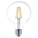 1 x lampe a filament led chaude globo 2700k 8w=75w e27 - 1055 lm
