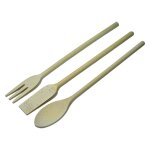 1 x louches en bois de hetre cm. 30