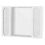 1 x miroir de salle de bain double mural oltea art. 940 led - laque blanc