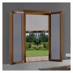 1 x moustiquaire verticale a rouleau pour porte / fenetre 140 x 250 cm - bronze