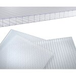 1 x polycarbonate transparent cm 98x200 s. mm 6 feuille nid d'abeille