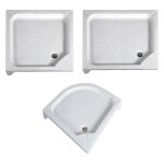 1 x receveur de douche rectangulaire 80 x 120 cm - h 12, 5