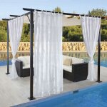 1 x rideau voile pour gazebo 150 x h. 280 cm