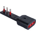 1 x rosi 90 adaptateur ultra - plat 16a 2p + t / prise