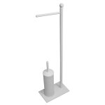 1 x support gratuit avec porte - rouleau + porte - brosse de wc
