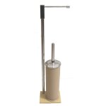 1 x support gratuit avec porte - rouleau + porte - brosse de wc