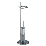 1 x support gratuit avec porte - rouleau + porte - brosse de wc