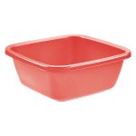 1 x vasque carre 38 x 38 h. 15 cm / 14 lt - corail