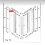 1 x zz - profil lateral superieur 70 pour cabine de douche