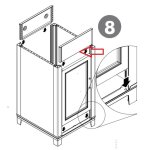 1 xelevateur zz - front pour kit evier en resine cm.