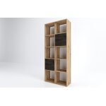 1 xkit bibliotheque chef 75x30xh180 cm chene ardoise