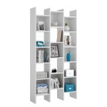 1 xkit bibliotheque italienne 96x25xh192 cm blanc