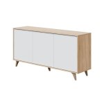 1 xkit buffet 3 portes 154x40x75h chene blanc