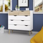 1 xkit commode oslo 5 tiroirs 98x39x100 cm