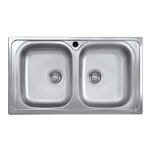 1 xkit evier a encastrer eco 86x50 2 vases