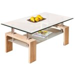 1 xkit table en chene double verre