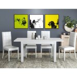 1 xkit table firenze 70x110 / 150 frene blanc 1 xkit table firenze 70x110 / 150 frene blanc