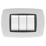 1 xlife mod. living assiette blanche pl. 4p noir cor