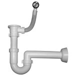 1 xsiphon pour evier en resine avec pil. et t - plein