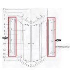 1 xzz - cabine de douche cm. 70x90 (kit profiles verticaux)