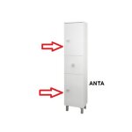 1 xzz - porte pour colonne de salle de bains blanc eva