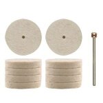 10 disques proxxon - feutre pour le gla�age Ø 22 mm, axe 2, 35 mm