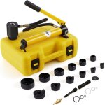 10 t kit de perforation hydraulique - vevor - poin�onneuse avec 6 poin�ons 22 - 60 mm
