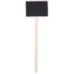 10 petits tableaux noirs rectangulaires, mini panneaux de tableau noir en bois, etiquettes de plantes ...