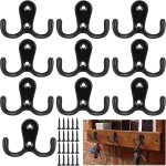 10 pièces patère patere porte manteau mural, crochets doubles porte manteau avec vis pour mural salle ... 10 pièces patère patere porte manteau mural, crochets doubles porte manteau avec vis pour mural salle ...