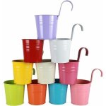 10 pices pot de fleur suspendu colors en mtal jardiniere accroche balcon a suspendre fer avec crochet ...
