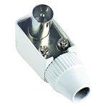 10 x fiche / prise tv coaxiale carree  mm 9, 5 - blister
