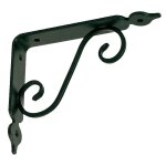 10 x support etagere fer forge 150x110 mm noir