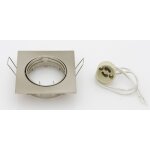 10 xprojecteurs carres inc. orien. x led gu10 nikel sat