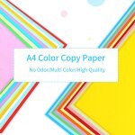 100 feuilles a4 papier de copie couleur 210x29 7mm / 8. 3x11. 7in papier d'imprimante 70gsm pour l'impression ...